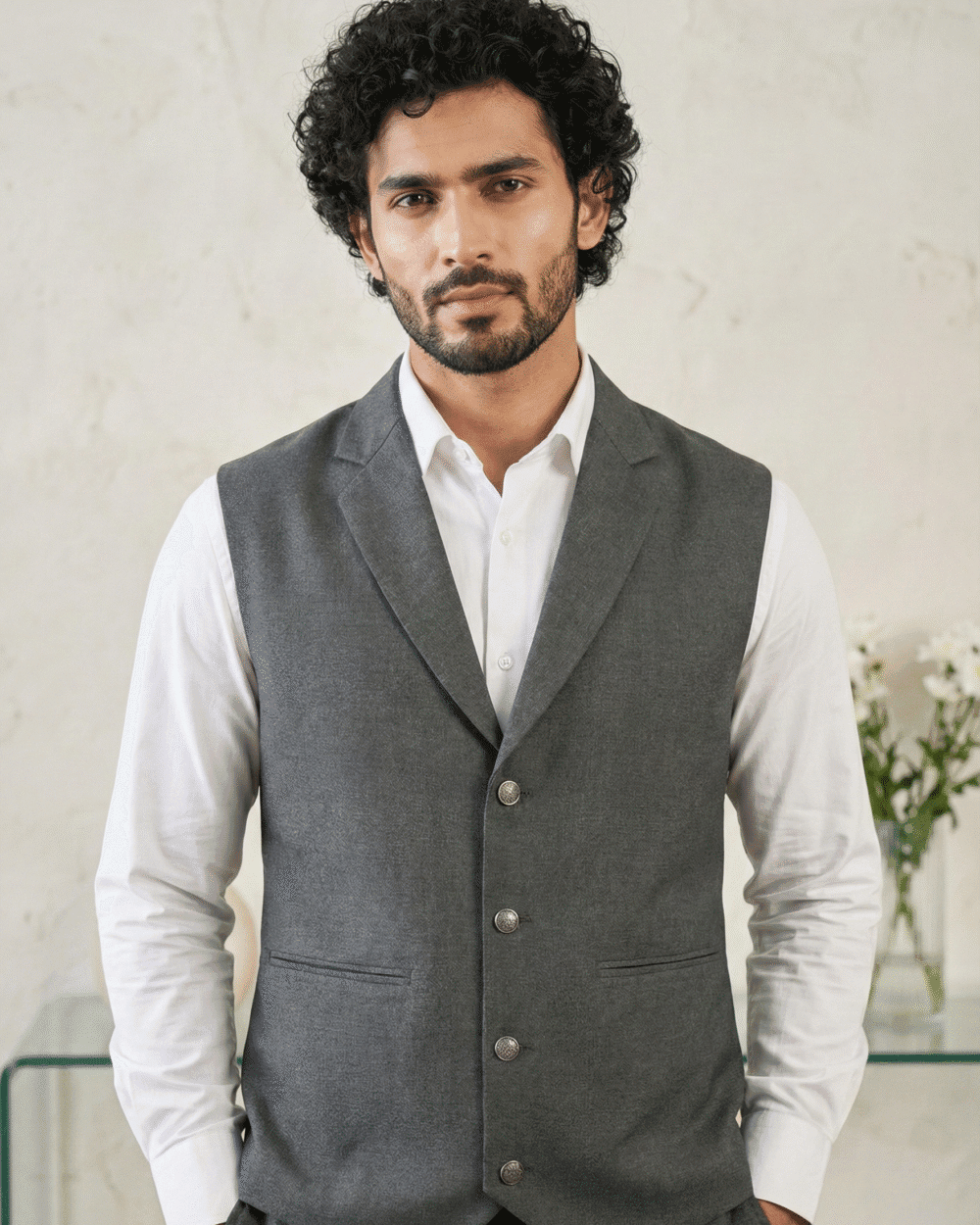 Solid Grey Waistcoat