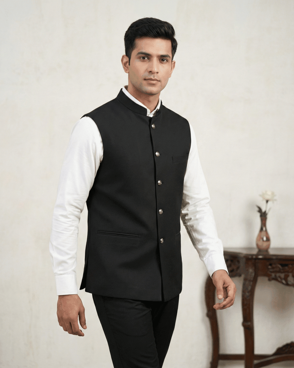 Men's Z Black Nehru Jacket